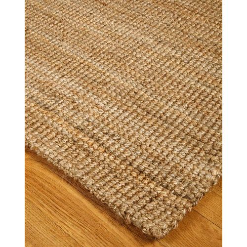  NaturalAreaRugs Natural Area Rugs 100% Natural Fiber Handmade Chunky Calvin Jute Rectangular Rug (8 X 10) Beige