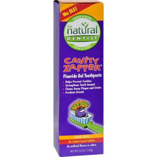  Natural Dentist Kids Cavity Zapper Toothpaste Buster Groovy Grape - No SLS - 5 oz (Pack of 4)