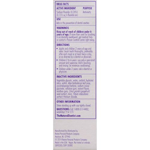  Natural Dentist Kids Cavity Zapper Toothpaste Buster Groovy Grape - No SLS - 5 oz (Pack of 4)