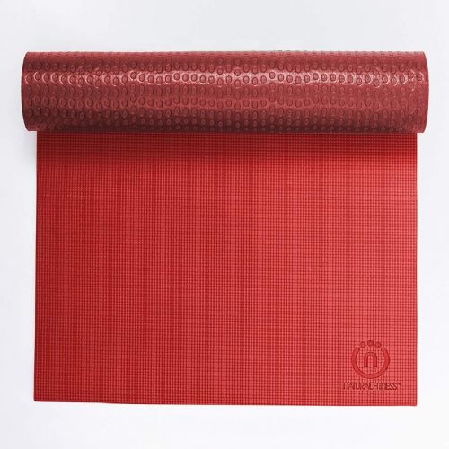  Warrior by Natural Fitness Yoga Mat, CrimsonBordeaux, 24 x 72 x 6mm