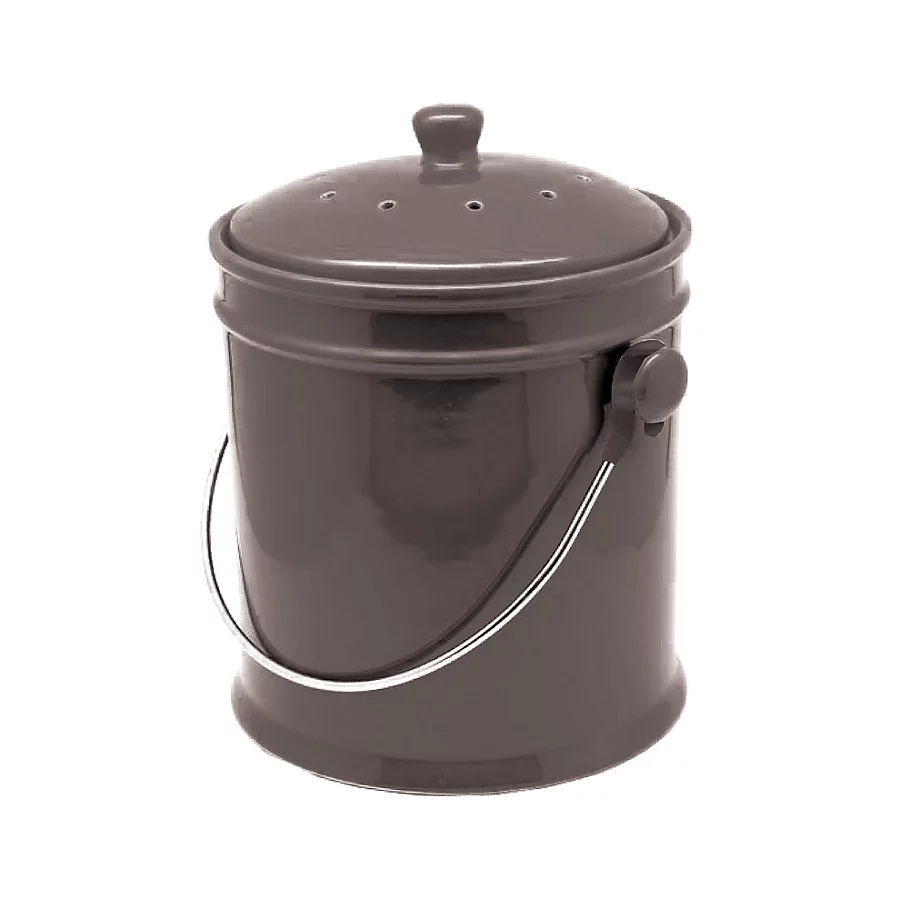 Natural Home™ 1-Gallon Ceramic Compost Bin in Charcoal