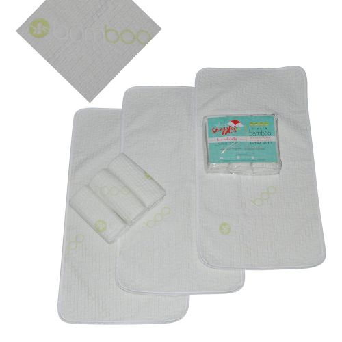  Natural Snuggles Waterproof Baby Changing Table Pads 3 Pack - Extra Soft Bamboo Baby Diaper Changing Liners -...