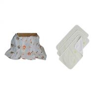 Natural Snuggles Diaper Changing Table Pads with Swaddle Wraps  Includes 3 pk Bamboo Absorbent Portable Baby Changing Table Covers & Bamboo Animal Infant Swaddle Blankets - Lion Giraffe Monkey - B