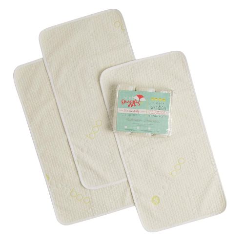  Natural Snuggles Swaddle Wraps & Changing Table Pad Liners Bundle - Includes 3 pk Bamboo Absorbent Portable Baby Changing Table Covers and Newborn Light Blue Stars Swaddle 3 pk - Baby Shower Gift R