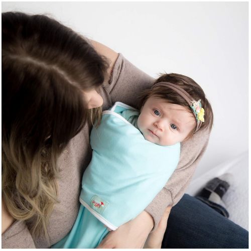  Natural Snuggles Newborn Bamboo Swaddle Wraps | Baby Blankets 3 pk: Wrap & Two Bamboo Muslin Square Receiving Blankets to Help Infants Sleep Soundly- Light Blue & Grey Stripes & Stars - Baby Shower