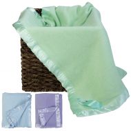 Natural Snuggles Bamboo Green Toddler Blanket for Boys or Girls- Snuggle with Your Newborn Baby - Natural Hypoallergenic Throw Blanket with Satin Edging - Perfect for Travel Registry! 34 x 47 inche