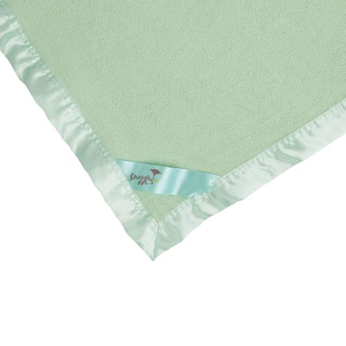  Natural Snuggles Bamboo Green Toddler Blanket for Boys or Girls- Snuggle with Your Newborn Baby - Natural Hypoallergenic Throw Blanket with Satin Edging - Perfect for Travel Registry! 34 x 47 inche
