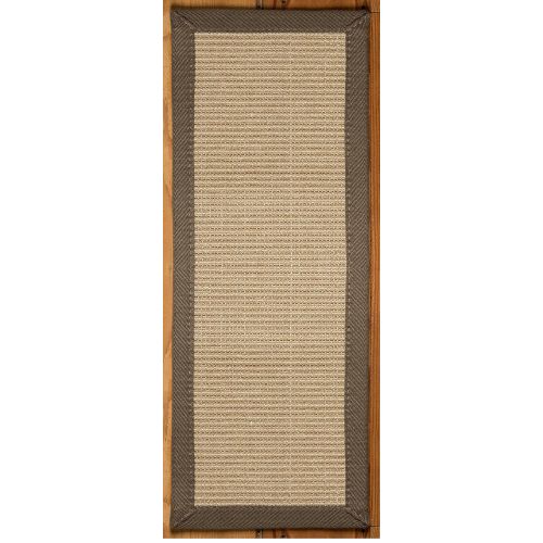  NaturalAreaRugs Natural Area Rugs 100% Natural Fiber Felice, Sisal Light Tan, Handmade Stair Treads Carpet Set of 13 (9x29) Olive Border