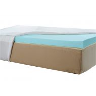 Nature’s Sleep AirCool IQ King Size 2.5 Inch Thick 3lb Density Gel Memory Foam Mattress Topper with Microfiber Fitted Cover and 18 Inch Skirt