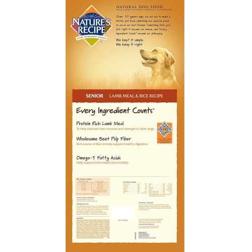  Natures Recipe Senior Lamb Meal & Rice Recipe Dry Dog Food