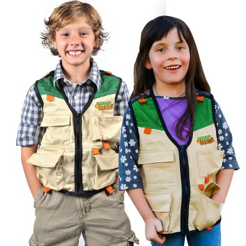  Nature Bound Cargo Vest for Kids with Zipper, 4 Pockets, and Durable Stitching