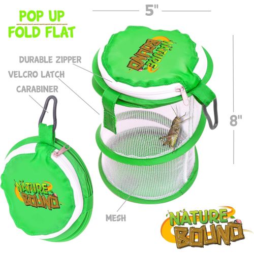  Nature Bound NB528 Pop Up Critter Catcher Habitat Kit with Carabiner Clip & Zipper Lid, One Size, Green