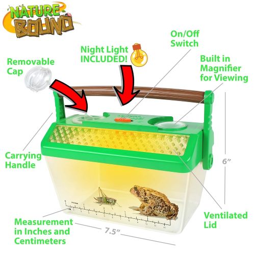  Nature Bound Bug Catcher Critter Barn Habitat for Indoor/Outdoor Insect Collecting with Light Kit