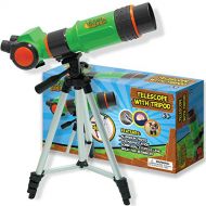 [아마존베스트]Nature Bound Telescope for Kids and Beginners, 16X Magnification and 15mm Lens for Indoor and Outdoor Use - Adjustable Tripod Included - for Kids Ages 6+, Green (NB538)