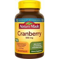 Nature Made Cranberry Supplement 500mg with Vitamin C for Immune & Antioxidant Support, Cranberry Blend for Urinary Tract Health, One Per Day, 60 Capsules