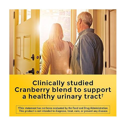 네이쳐 메이드 Nature Made Cranberry Supplement 500mg with Vitamin C for Immune & Antioxidant Support, Cranberry Blend for Urinary Tract Health, One Per Day, 60 Capsules