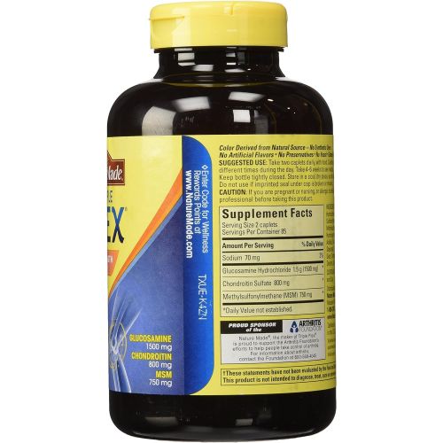 네이쳐 메이드 Nature Made TripleFlex - Glucosamine Chondroitin and MSM - 4 Bottles, 170 Caplets Each