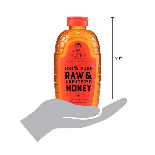  [무료배송]Nature Nate's Nature Nate’s 100% Pure, Raw & Unfiltered Honey; Squeeze Bottle; Award-Winning Taste, 32 Oz.