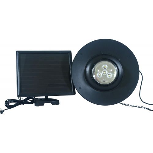  Nature Power 21030 Hanging Solar Powered LED Shed Light with Remote Control, Black Finish