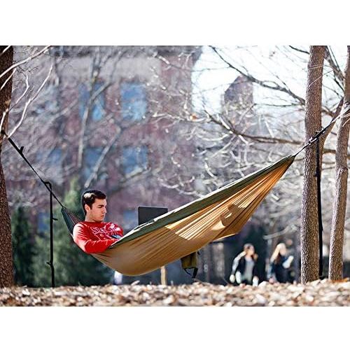  NATUREFUN Ultraleicht Reise Camping Hangematte | 300 kg Tragfahigkeit, (275 x 140 cm) Fallschirmnylon | 2 x Premium Karabiner, 2 x Nylonschlingen inklusive | Fuer den Outdoor Indoor