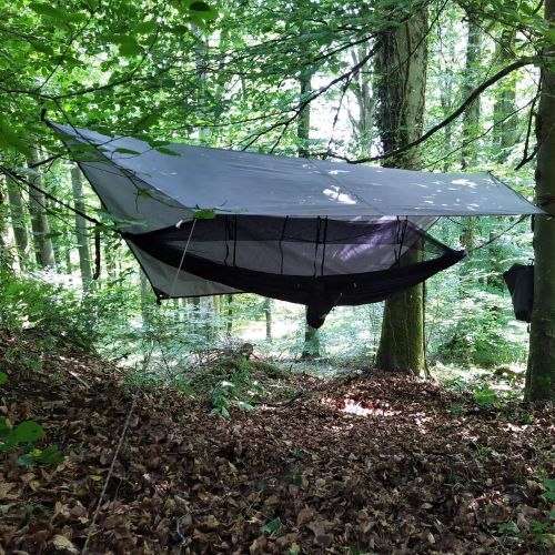  NATUREFUN Ultraleichte Moskito Netz Camping Hangematte 300kg Tragfahigkeit,(275 x 140 cm) Atmungsaktiv, schnell trocknende Fallschirm Nylon Enthalten 2 x Premium Karabinerhaken 4 x