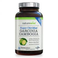 NatureWise Clinically Proven Super CitriMax Garcinia Cambogia with 4x Greater Fat Burning & Weight Loss Plus Appetite Control, 500 mg, 180 count (Packaging May Vary)
