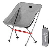 Naturehike YL05 Camping Chair, Ultralight Portable Camp Chair with Storage Bag, Compact Folding Beach Chair for Backpacking Hiking Fishing Picnic