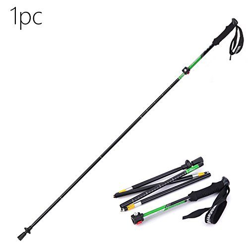  Naturehike 1pc Folding Collapsible Trekking Pole Climbing Stick with EVA Foam Handle, Ultralight Adjustable Alpenstocks, for Travel Hiking Climbing Backpacking Walking