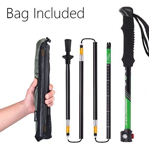  Naturehike 1pc Folding Collapsible Trekking Pole Climbing Stick with EVA Foam Handle, Ultralight Adjustable Alpenstocks, for Travel Hiking Climbing Backpacking Walking