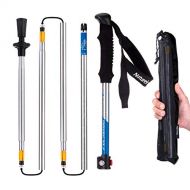 Naturehike Foldable Trekking Pole, Collapsible and Adjustable Hiking Walking Stick Poles for Outdoor Climbing with Lever Lock and Carry Sack(5-Section)