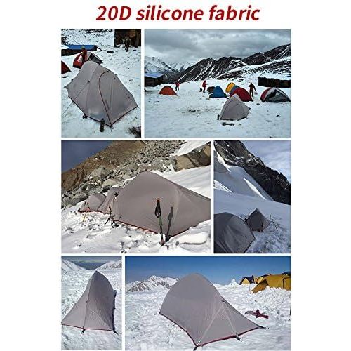  Naturehike Cloud-up 2 Ultraleichtes Campingzelt fuer 2 Personen - Wasserdichtes Doppelschicht Backpackingzelt 4 Seasons