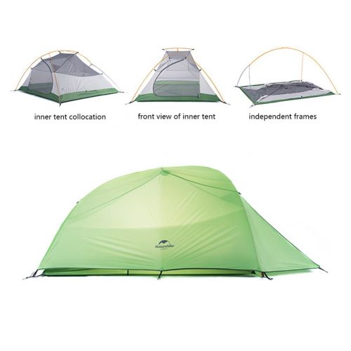  Naturehike Cloud-up 3 Ultraleichtes Campingzelt fuer 3 Personen - Wasserdichtes Doppelschicht Backpackingzelt 4 Seasons