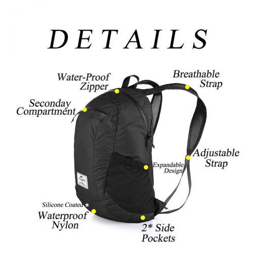  [아마존베스트]Naturehike Rainproof Lightweight Packable Backpack for Climbing Camping Backpacking Cycling Bicycle Travel Airplane, 18L 25L Ultralight Foldable Small Daypack for Men Women