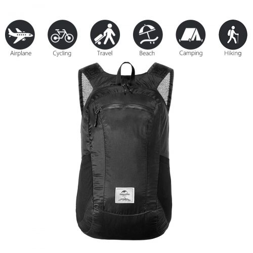  [아마존베스트]Naturehike Rainproof Lightweight Packable Backpack for Climbing Camping Backpacking Cycling Bicycle Travel Airplane, 18L 25L Ultralight Foldable Small Daypack for Men Women