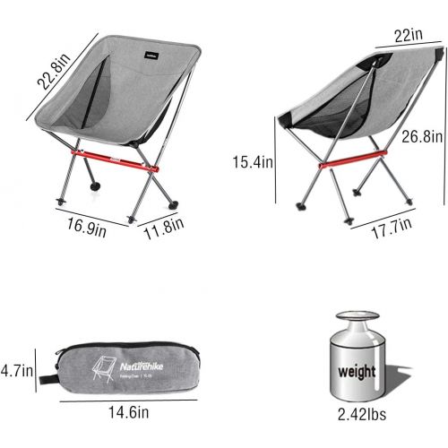  Naturehike Ultralight Portable Folding Low Back Camping Chair Heavy Duty 330lbs Capacity, Compact for Outdoor Camp,Fishing,Backpacking,Beach,Hiking,Music Festival, Travel캠핑 의자