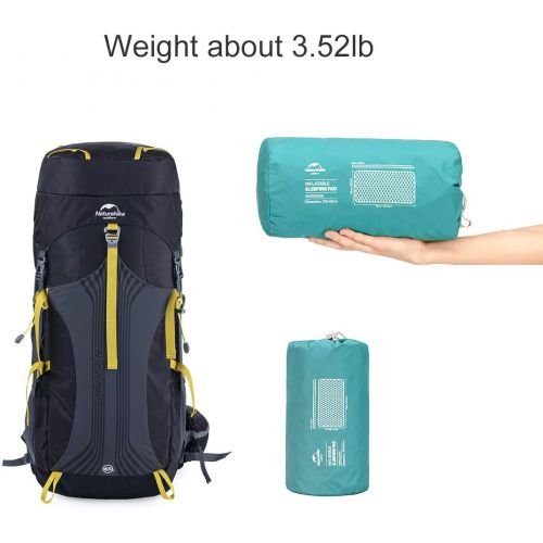  Naturehike Double Sleeping Pad Inflatable Air Mattress Lightweight Compact Backpacking Sleeping Mat (Blue)