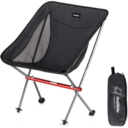  Naturehike Ultralight Folding Camping Chair,Backpacking Portable Hiking Chair Heavy Duty 300 lbs Capacity, Compact for Outdoor Camp,Fishing,Beach,Hiking,Hunting,Travel,Carry Bag In