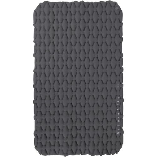  Naturehike Nylon TPU Sleeping Air Pad Lightweight Moistureproof Air Mattress Portable Inflatable Mattress Camping Mat with Detachable Life-Saving Bracelet (Double-Gray)