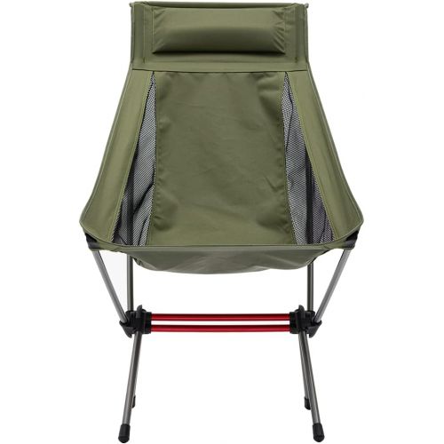  Naturehike Folding Moon Chair Ultralight Portable Outdoor Folding Outdoor Fishing Camping Chair Backrest Stool (L-Green)