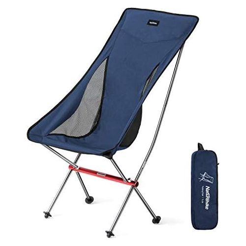  Naturehike Lightweight High Back Camping Chair, Backpacking Chair Heavy Duty 300lbs Capacity, Compact Portable Folding Chair for Hiking, Fishing, Picnic, Outdoor Camping, Travel