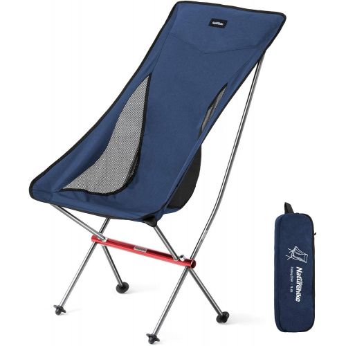  Naturehike Lightweight High Back Camping Chair, Backpacking Chair Heavy Duty 300lbs Capacity, Compact Portable Folding Chair for Hiking, Fishing, Picnic, Outdoor Camping, Travel