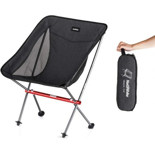  Naturehike Portable Camping Chair Compact Ultralight Folding Backpacking Chair, Small Collapsible Foldable Packable Lightweight Backpack Chair in a Bag for Outdoor, Camp, Picnic, H