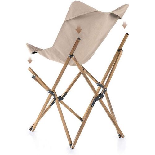  Naturehike Outdoor Furniture Camping Wood Grain Aluminum Folding Moon Chair (Khaki)