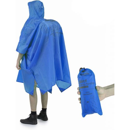  Naturehike Single Person Poncho Raincoat Backpack Cover Outdoor Awning Camping Mini Tarp Sun Shelter