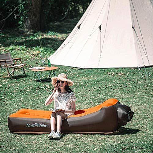  Naturehike Inflatable Lounger - Best Air Lounger for Travelling, Camping, Hiking - Ideal Inflatable Couch for Pool and Beach Parties - Perfect Air Chair for Picnics or Festivals