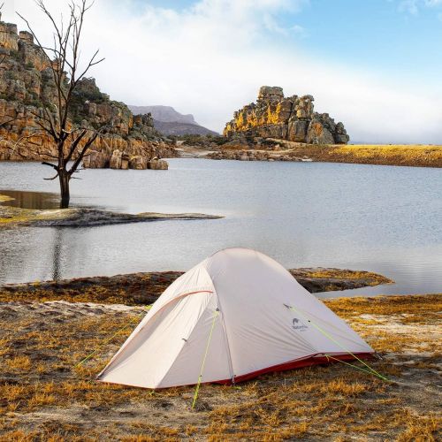  Naturehike Cloud-Up 1, 2 and 3 Person Lightweight Backpacking Tent with Footprint - 20D 3 Season Free Standing Dome Camping Hiking Waterproof Backpack Tents