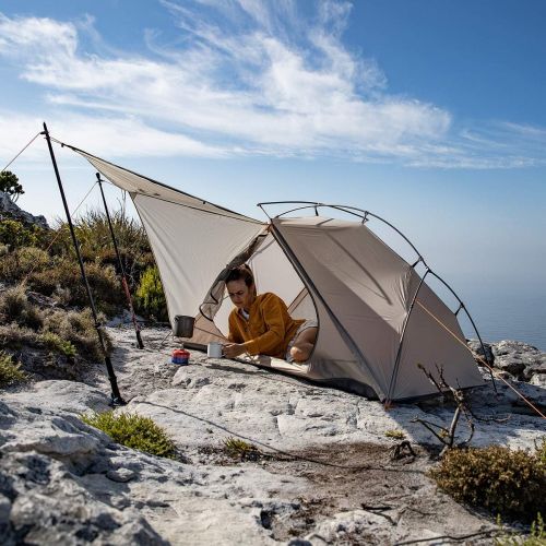  Naturehike VIK 1 Person Ultralight 4 Season Backpacking Tents with Footprint - 15D Lightest Portable Tent for Camping Hiking with Carry Bag