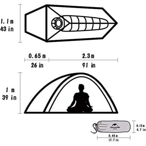  Naturehike 1 Person Outdoor Tent Double-layer Tent Camping Tent Lightweight Tent