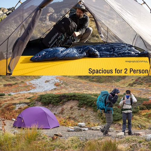  Naturehike Mongar Backpacking Camping Tent 2 Person Lightweight 3 Season Waterproof Hiking Tent Double Crossbars Easy Setup Double Layer for Hunting Outdoor Mountaineering Travel w