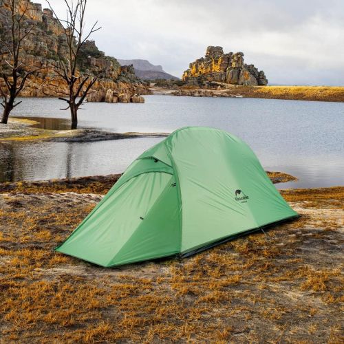  Naturehike Cloud-Up 1 Person Lightweight Backpacking Tent with Footprint - Dome Camping Hiking Waterproof Backpack Tents